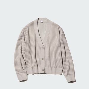 Uniqlo Beige Long Sleeve Cardigan